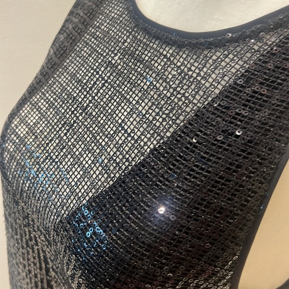 Emporio Armani formal, evening dress mesh sequin black size 40 - Picture 5 of 6